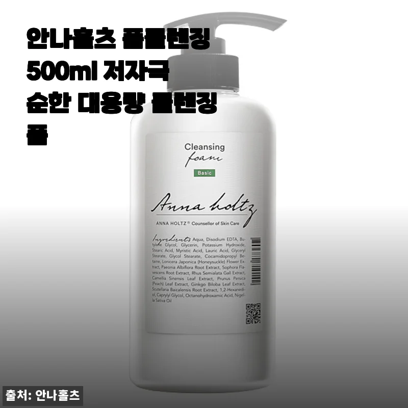 건성피부의 봄 아침, 안나홀츠 폼클렌징 500ml로 촉촉세안 성공기