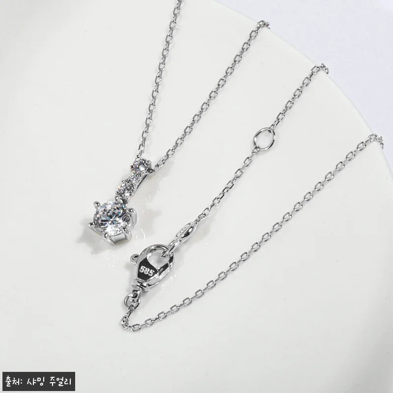 5부 다이아 목걸이 천연 GIA F 관련 이미지 2