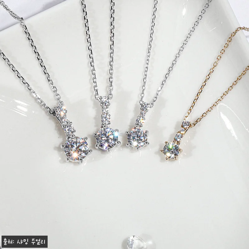 5부 다이아 목걸이 천연 GIA F 관련 이미지 3