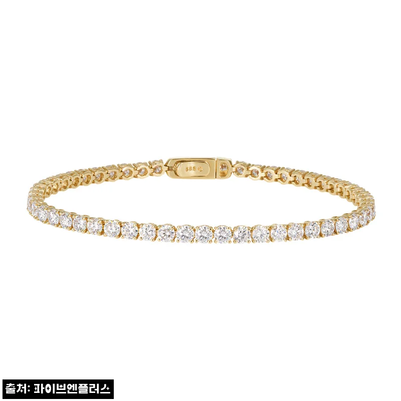 [파플] 1부 3mm 랩다이아몬드 테니스팔찌 4프롱 14K, 평생 착용할 클래식 팔찌로 눈여겨본 이유