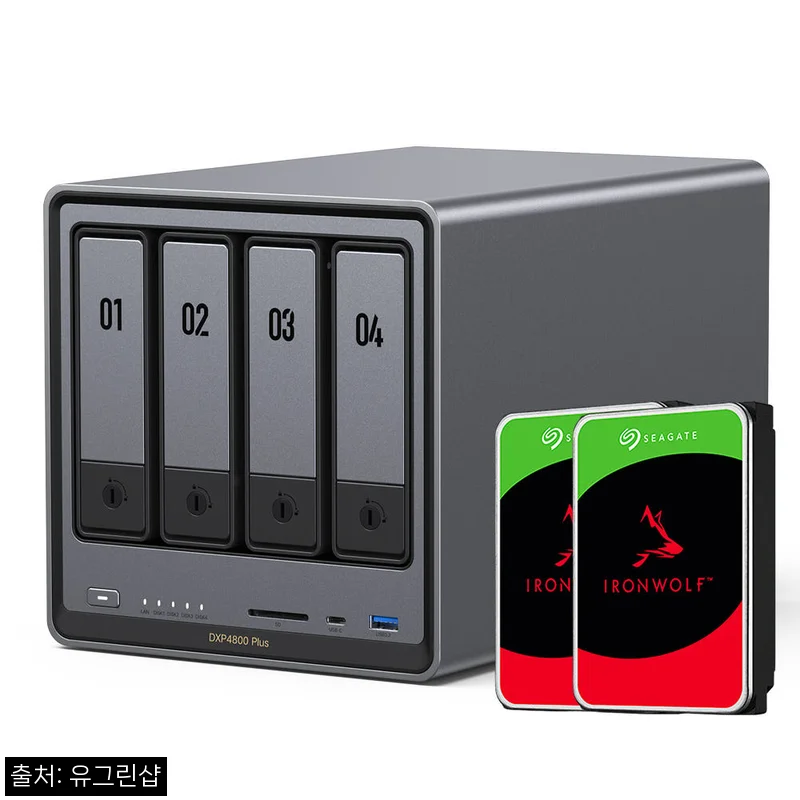 유그린 DXP4800Plus 4베이 NAS + 아이언울프 10TB 2개 구성, 대용량 백업용으로 눈여겨볼 이슈템