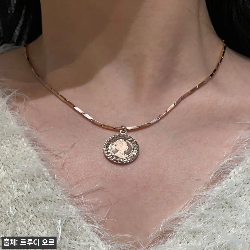14K 18K 엘리자베스 코인 펜던트 관련 이미지 2