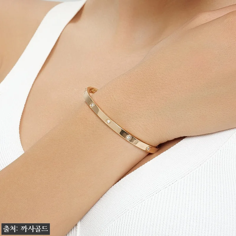14K 18K 여자 모이사나이트 뱅글 관련 이미지 2