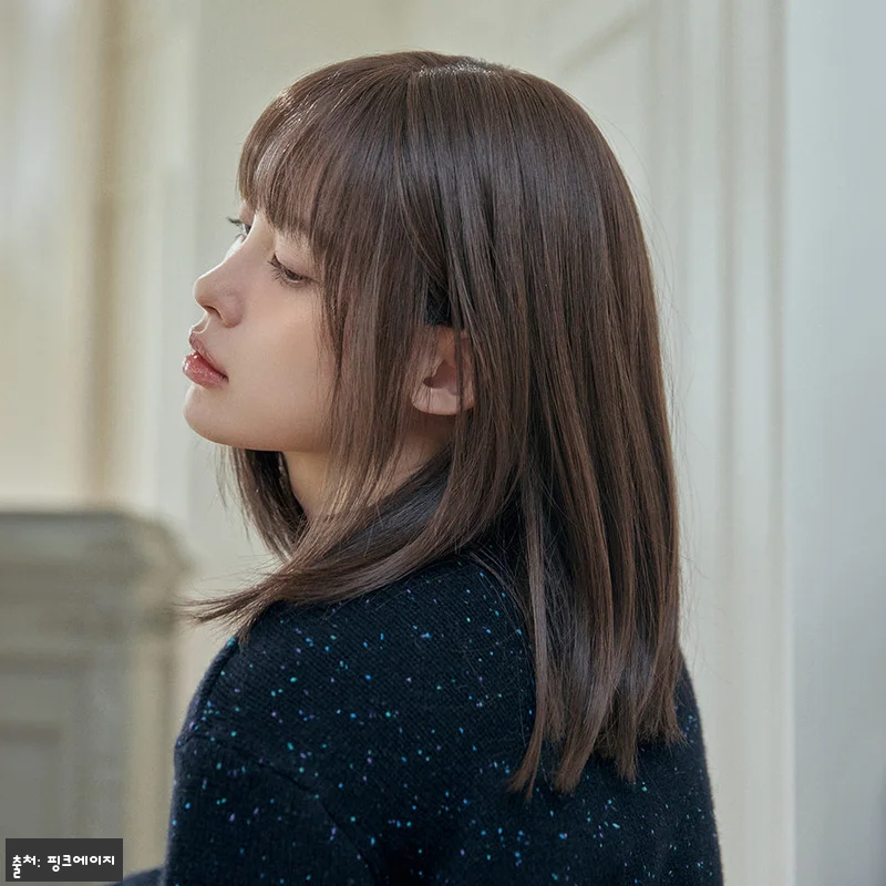 핑크에이지 완수제 단발 통가발 리프컷 관련 이미지 3