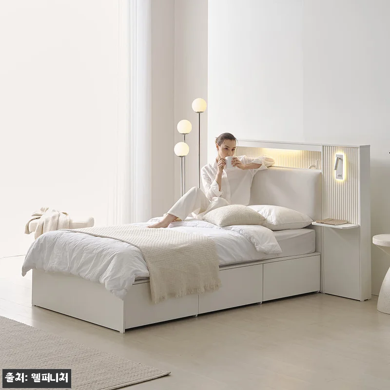 루카 LED 서랍형 수납 침대 프레임 관련 이미지 3