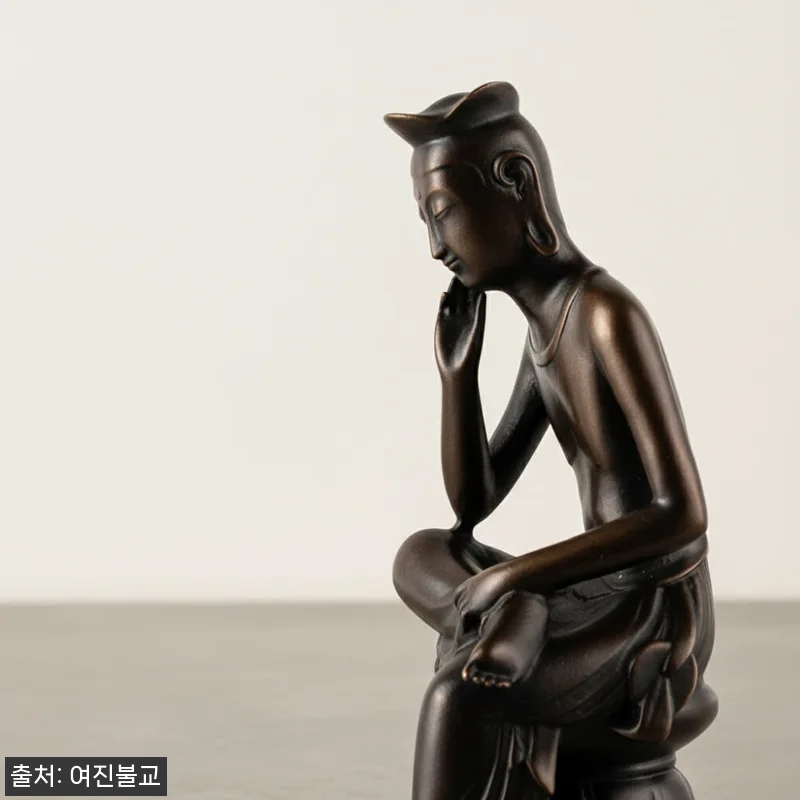 여진불교 청동 미륵보살 반가사유상 2 관련 이미지 4