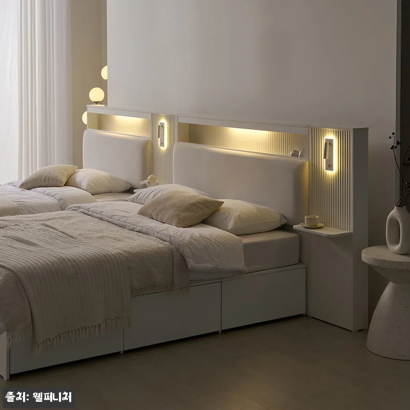 루카 LED 서랍형 수납 침대 프레임 관련 이미지 9