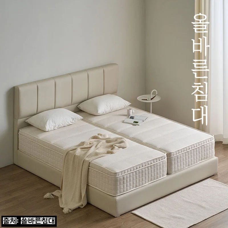 올바른침대 바른 허리 매트리스 분할형 LK 미디엄하드+하드, 라지킹 침대 고민 끝낸 선택 체크