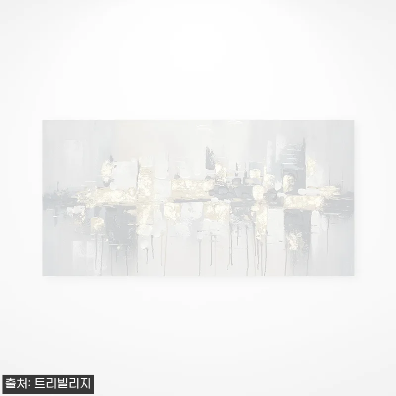 트리빌리지 Gallery Edition 블랙 추상화 원화, 비어 보이던 현관을 갤러리처럼 채우는 이슈템