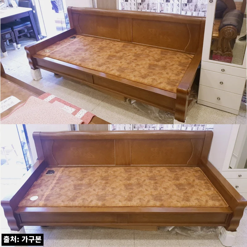 옥마루 흑침대 흙쇼파침대, 89만원 30% 할인 중인 2인 미니황토볼 보료 체크 포인트