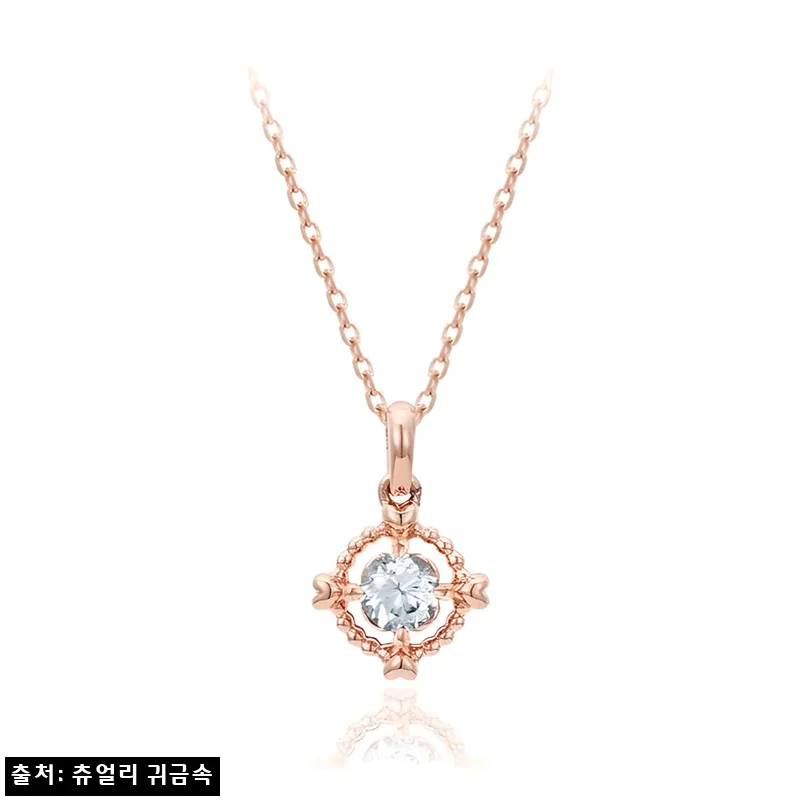14k 18k 3월탄생석 목걸이 아쿠아마린목걸이, 길이 선택이 특히 중요한 주문제작 주얼리
